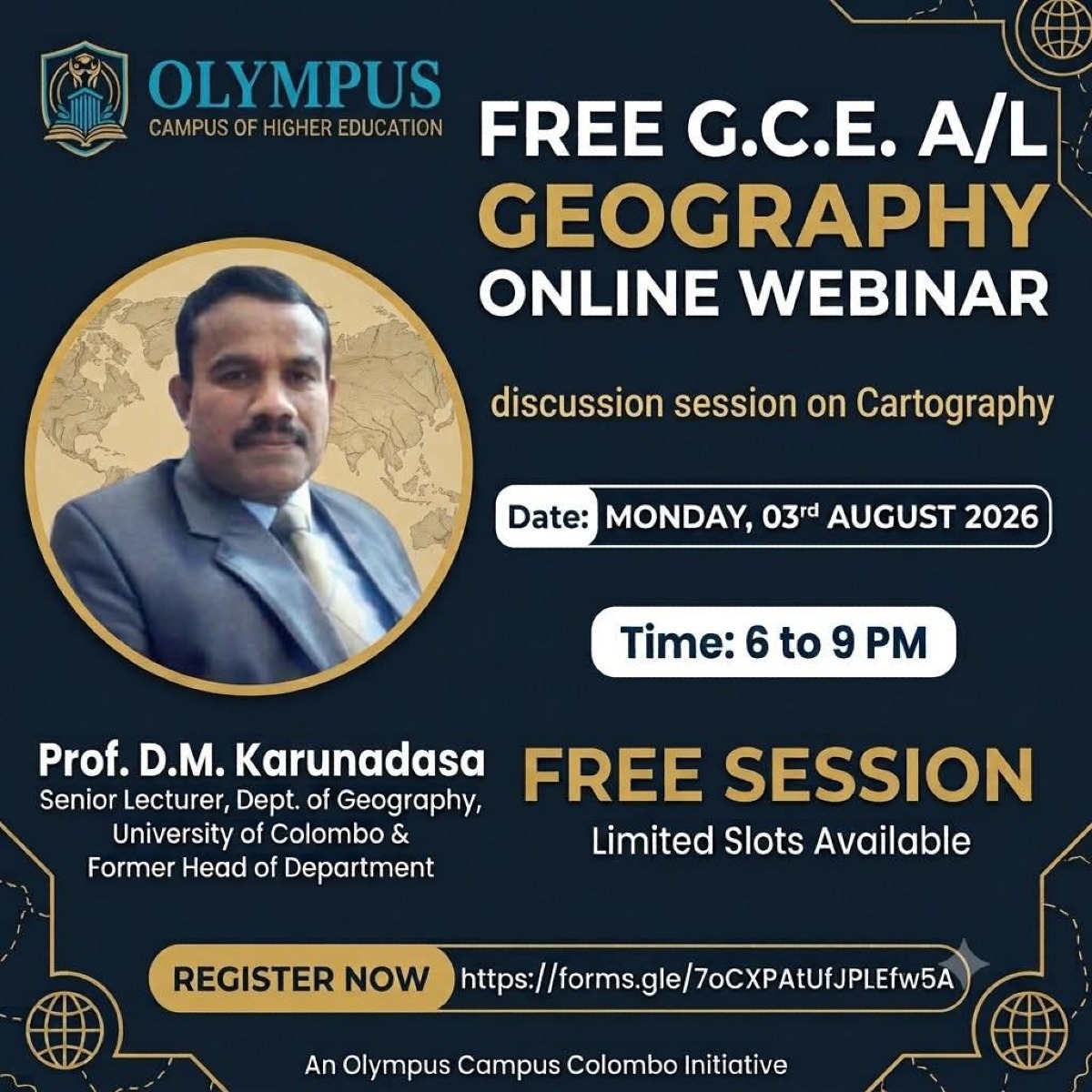 Free A/L Cartography Seminar Concludes with Overwhelming Student Participation